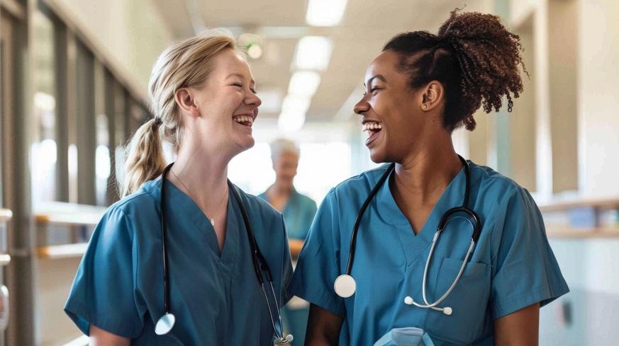 Happy work arbeid sykehus AdobeStock 916833458
